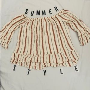 off the shoulder striped top